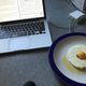 A sunny side up egg with clarified butter (not piss), Modernist style.